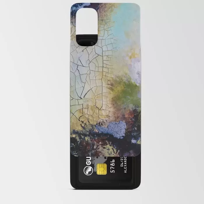 abstract art with crackle android card cases for sale canada