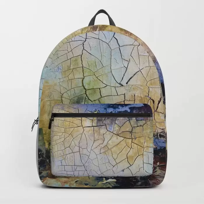 abstract art with crackle backpack for sale canada