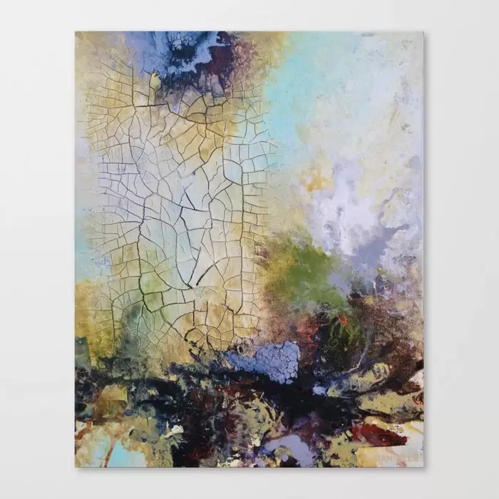abstract canvas art with crackle for sale canada