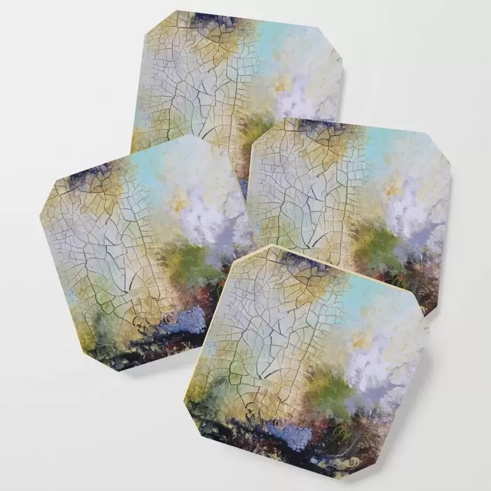 abstract art with crackle coasters for sale canada