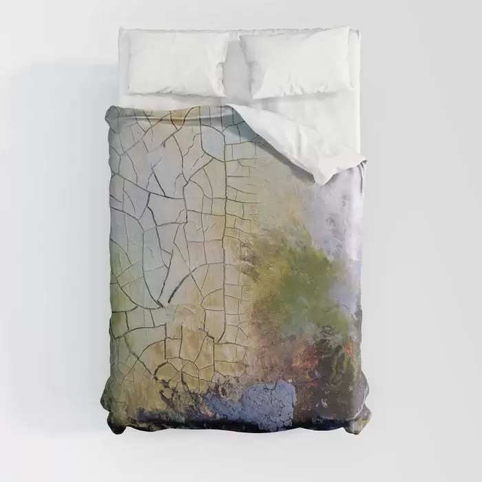 abstract art with crackle duvet cover for sale canada