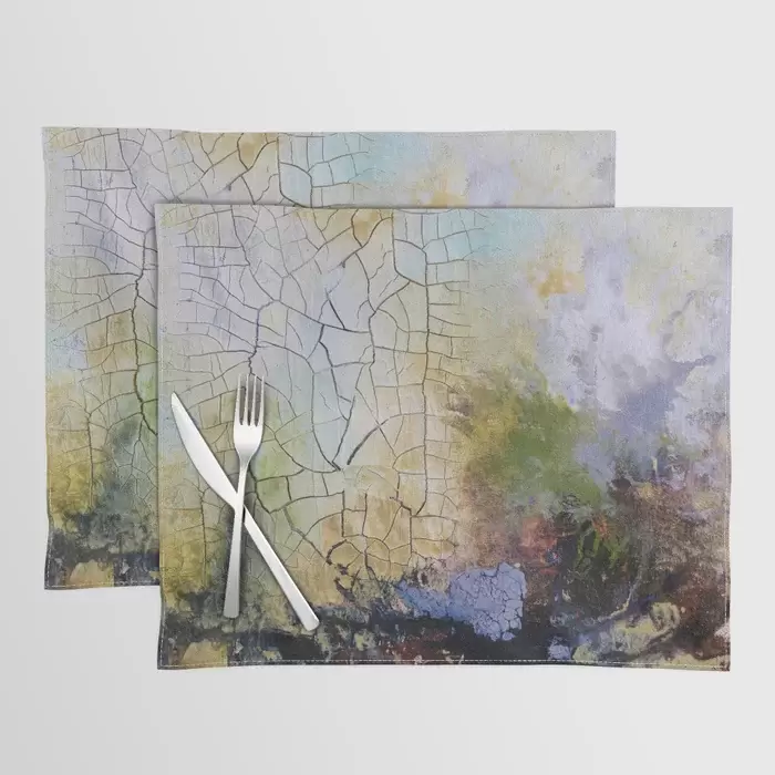 abstract art with crackle placemats for sale canada