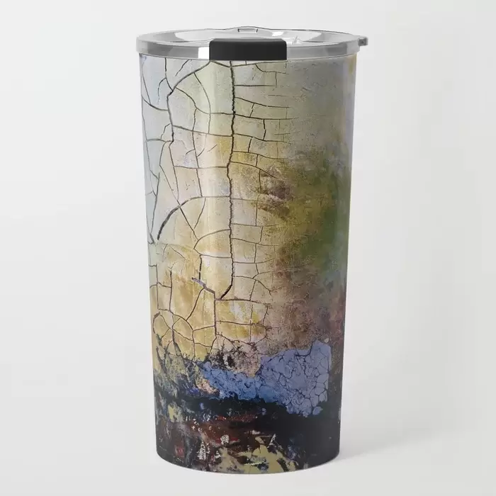 abstract art with crackle travel mug for sale canada