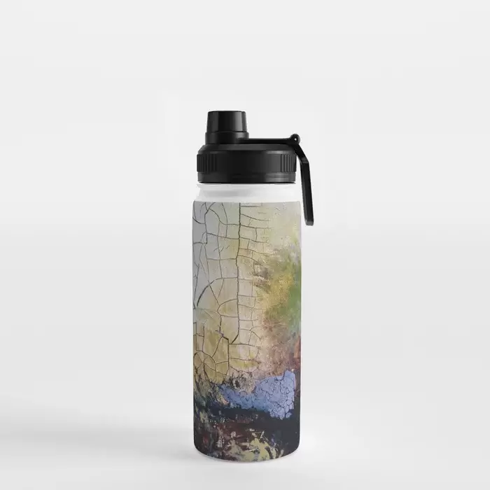 abstract art with crackle water bottle for sale canada