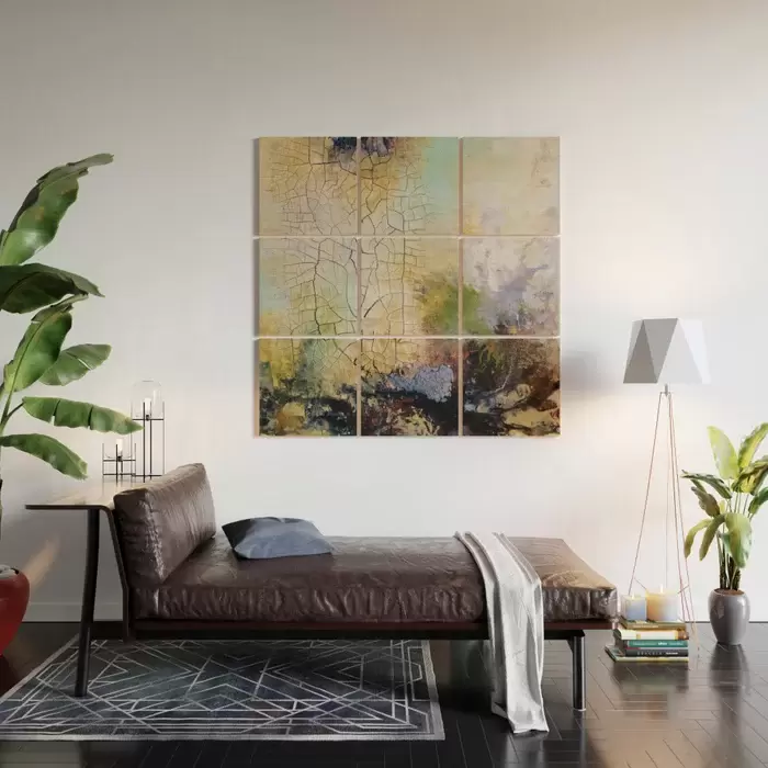 unique abstract wall art with crackle for sale canada