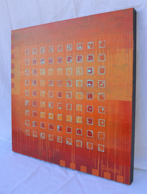orange abstract painting for sale kelowna bc
