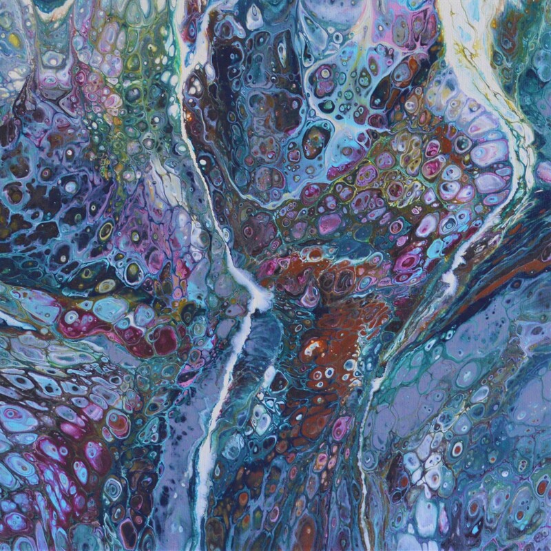 Example of "Dirty Pour" Painting