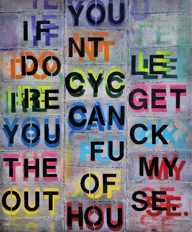 If You Don't Recycle abstract painting for sale