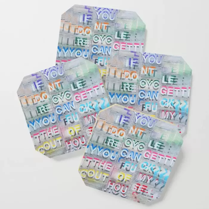 If You Don't Recycle (White Text) Coasters