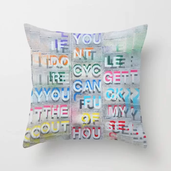 If You Don't Recycle (White Text) Throw Pillows