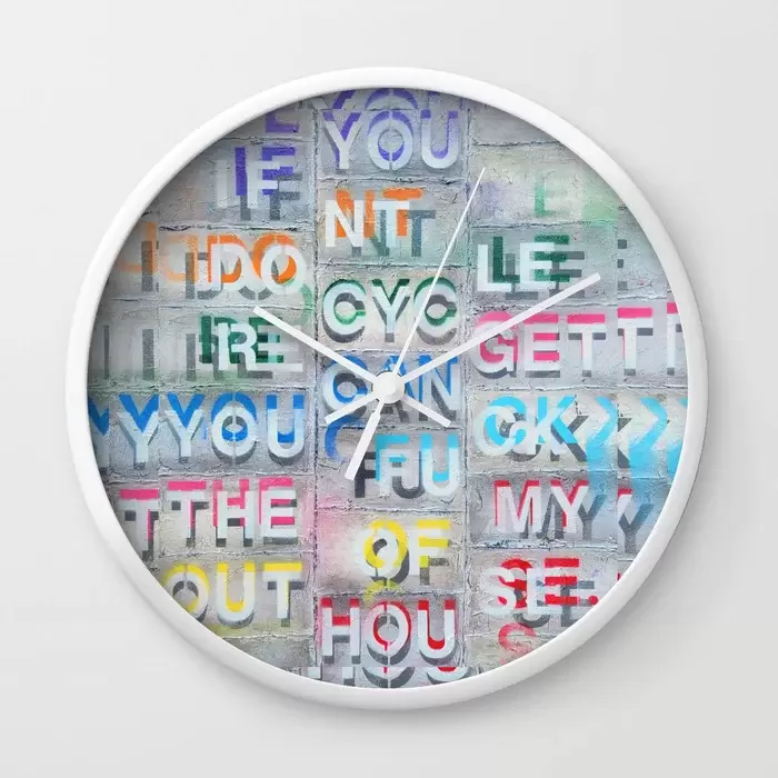 If You Don't Recycle (White Text) Wall Clock