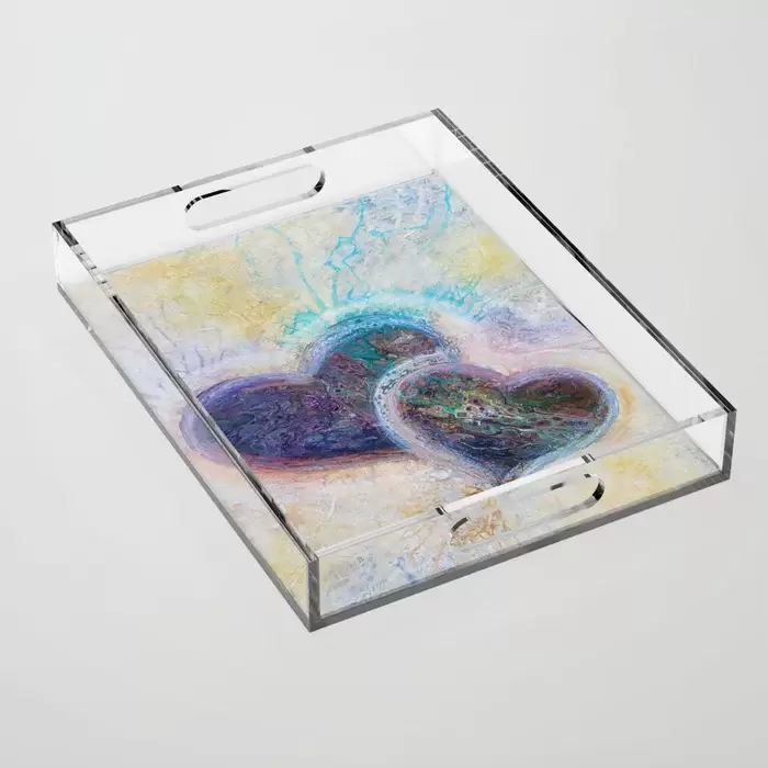 Mother's Day abstract art acrylic trays