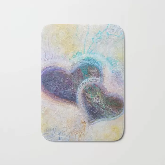 Mother's Day abstract art bath mats
