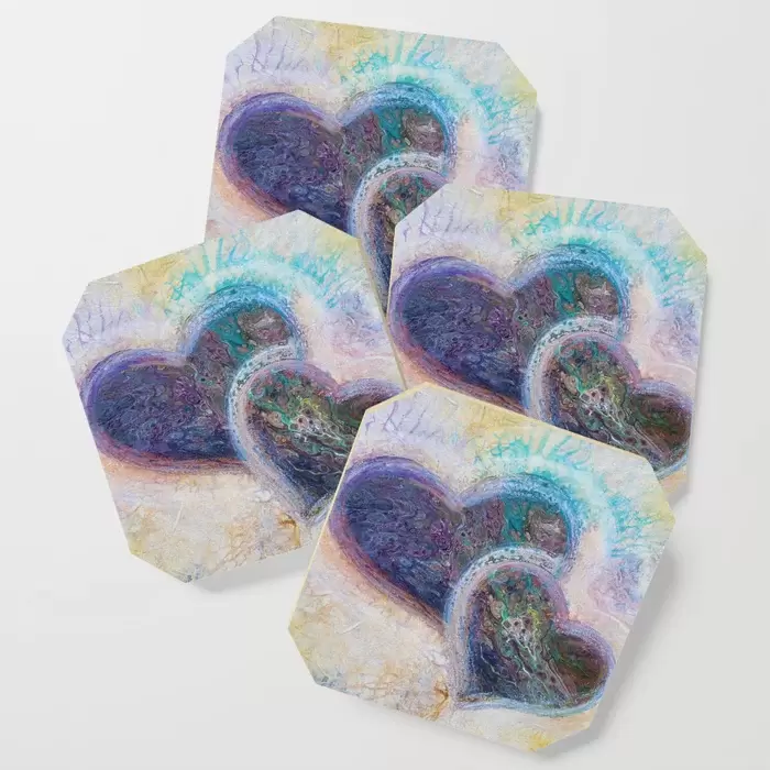 Mother's Day abstract art coasters