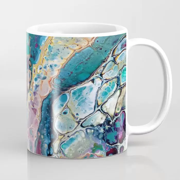 Okanagan Lake abstract art coffee mug for sale BC
