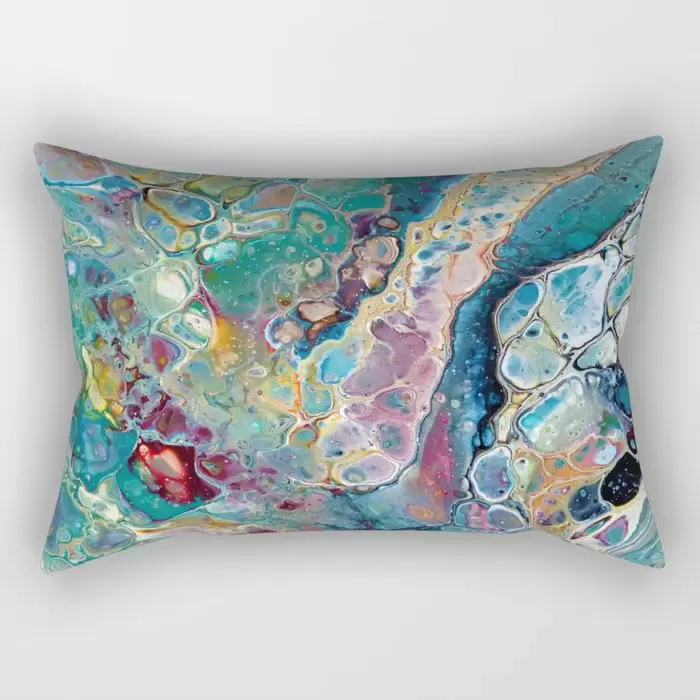 Okanagan Lake abstract art pillow for sale Kelowna BC