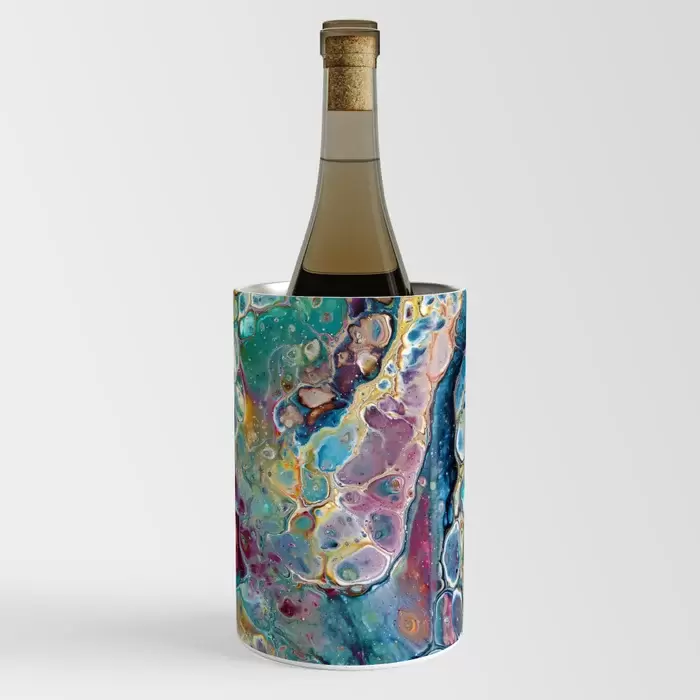Okanagan Lake abstract art wine chiller for sale BC