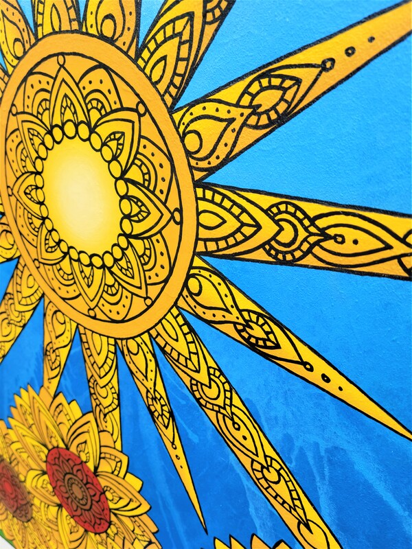 The Sun Tarot Card Painting by Danielle Harshenin