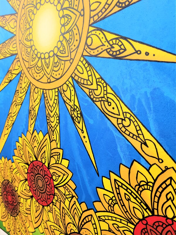 The Sun Tarot Card Painting by Danielle Harshenin