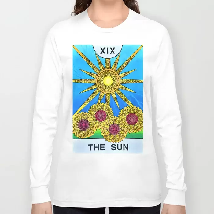 the sun tarot card long sleeve t-shirts for sale canada