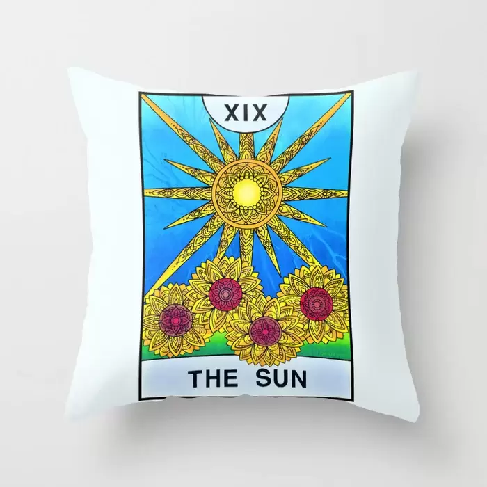 the sun tarot card throw pillows for sale canada