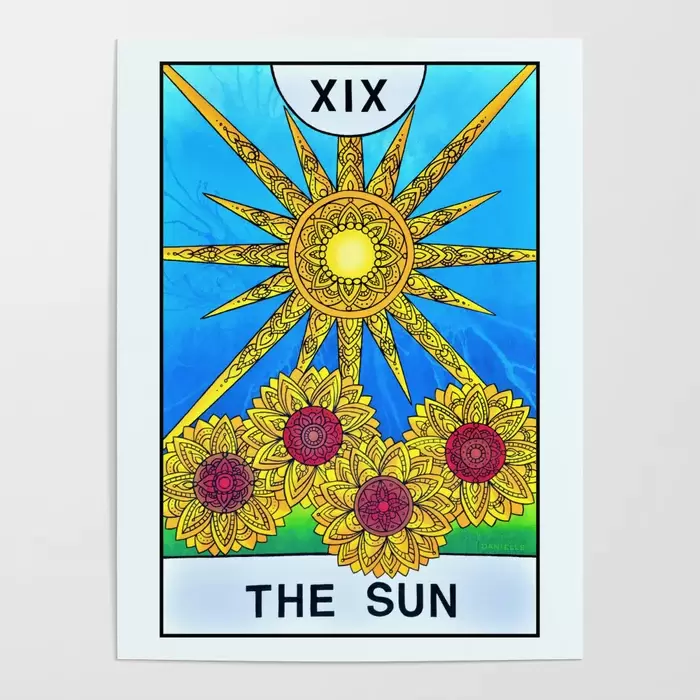 the sun tarot card posters for sale canada