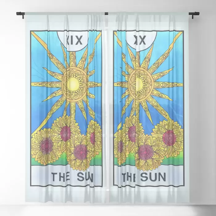 the sun tarot card sheer curtains for sale canada
