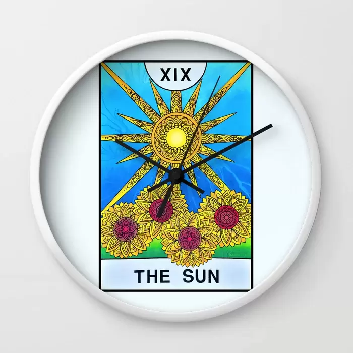 the sun tarot card wall clocks for sale canada